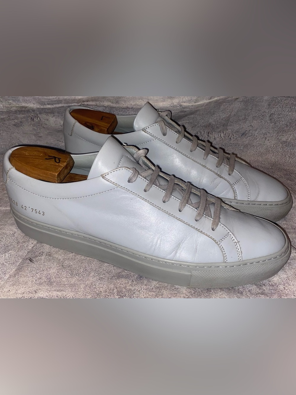 Common Projects Achilles Low Grey Minimalist Sneakers Trainers Shoes 9 42 Italy
